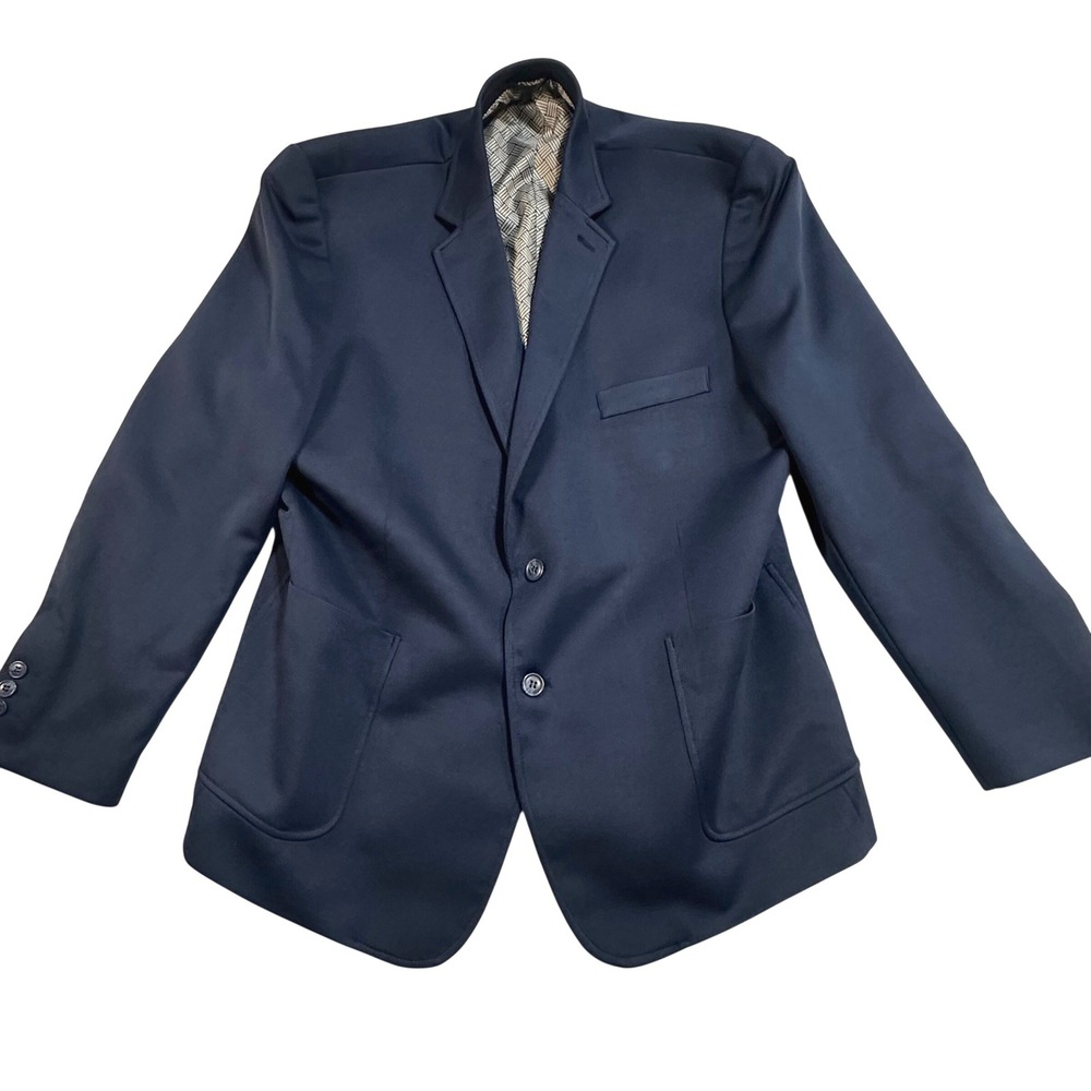 Vintage Scandia 90s Woods Navy Blue Blazer Men 2 Button‎ Jacket Lined Pockets